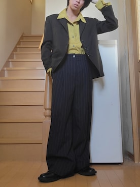 「アイテム（テーラードジャケット）」を使った、鈴木 悠馬さん（メンズ・160cm）の夏コーディネート