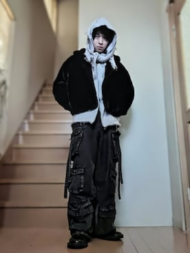 「アイテム（音楽/本・雑誌）」を使った、鈴木 悠馬さん（メンズ・160cm）の冬コーディネート