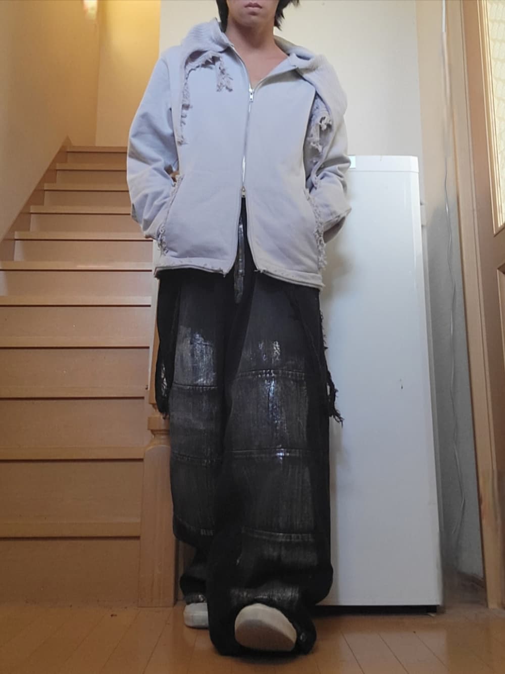 grancy ヘビーウェイトレイヤードデザインフルジップパーカー GRANCY