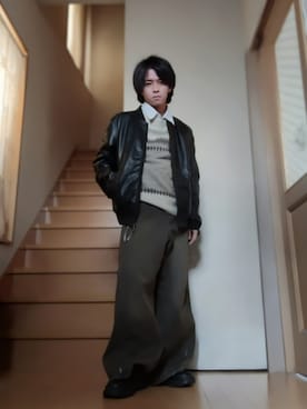 「アイテム（シューズ）」を使った、鈴木 悠馬さん（メンズ・160cm）の冬コーディネート