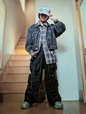 「アイテム（音楽/本・雑誌）」を使った、鈴木 悠馬さん（メンズ・160cm）の冬コーディネート