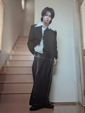 「ADRER（アドラー）のアイテム」を使った、鈴木 悠馬さん（メンズ・160cm）の冬コーディネート