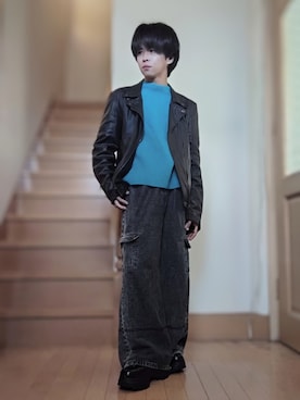 「ADRER（アドラー）のアイテム」を使った、鈴木 悠馬さん（メンズ・160cm）の秋コーディネート