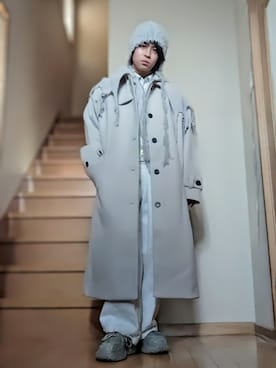 「Avail（アベイル）のアイテム（パンツ）」を使った、鈴木 悠馬さん（メンズ・160cm）の冬コーディネート