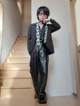 「アイテム（音楽/本・雑誌）」を使った、鈴木 悠馬さん（メンズ・160cm）の冬コーディネート