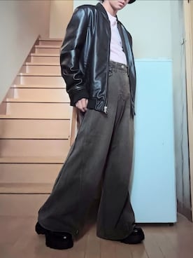 「アイテム（音楽/本・雑誌）」を使った、鈴木 悠馬さん（メンズ・160cm）の秋コーディネート