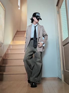 「アイテム（フォーマルスーツ/小物）」を使った、鈴木 悠馬さん（メンズ・160cm）の秋コーディネート