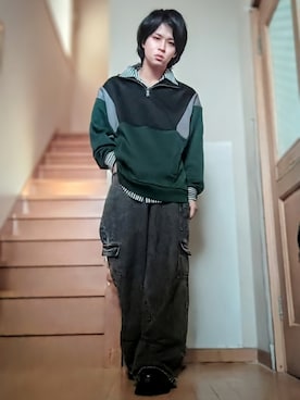 「Avail（アベイル）のアイテム」を使った、鈴木 悠馬さん（メンズ・160cm）の冬コーディネート