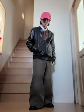 「アイテム（音楽/本・雑誌）」を使った、鈴木 悠馬さん（メンズ・160cm）の冬コーディネート