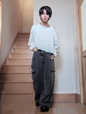 「Parts Lab.（パーツラボ）のアイテム」を使った、鈴木 悠馬さん（メンズ・160cm）の春コーディネート