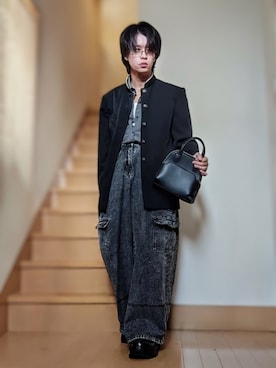 「ADRER（アドラー）のアイテム（シューズ）」を使った、鈴木 悠馬さん（メンズ・160cm）の春コーディネート