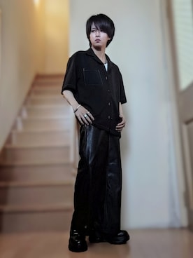 「ADRER（アドラー）のアイテム（シューズ）」を使った、鈴木 悠馬さん（メンズ・160cm）の春コーディネート