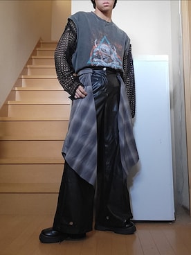 「アイテム（ブーツ）」を使った、鈴木 悠馬さん（メンズ・160cm）の夏コーディネート