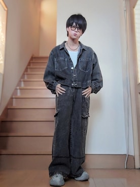 「Parts Lab.（パーツラボ）のアイテム」を使った、鈴木 悠馬さん（メンズ・160cm）の春コーディネート