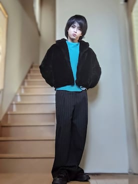 鈴木 悠馬さん（メンズ・160cm）の冬コーディネート