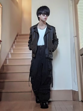 「Parts Lab.（パーツラボ）のアイテム」を使った、鈴木 悠馬さん（メンズ・160cm）の春コーディネート