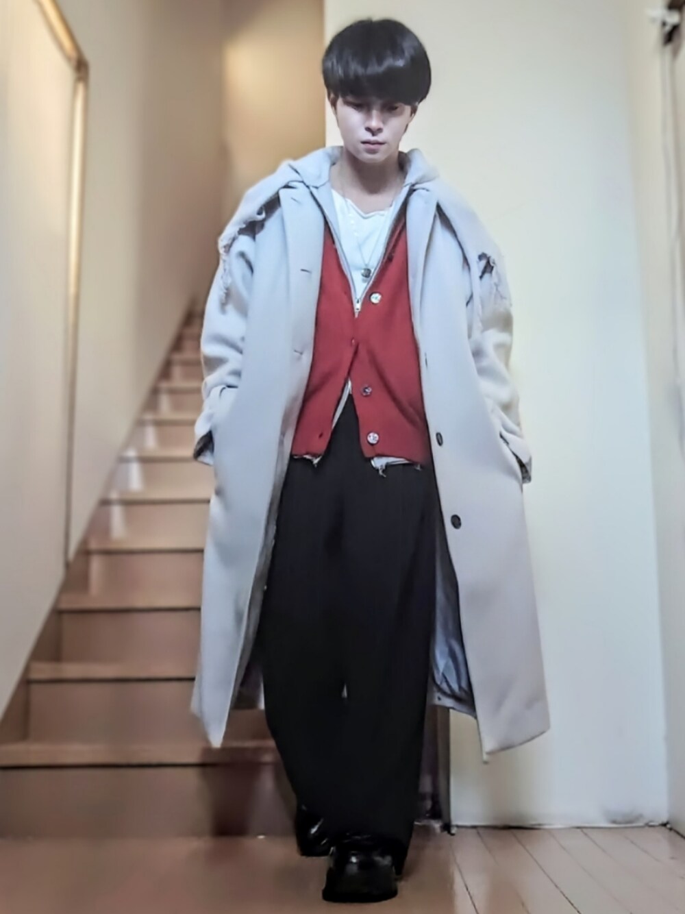 ジャケット・アウター Tech Melton Loose Soutien Collar Coat CLEL】Tech Melton Loose Soutien Collar Coat/テックメルトン ルーズ
