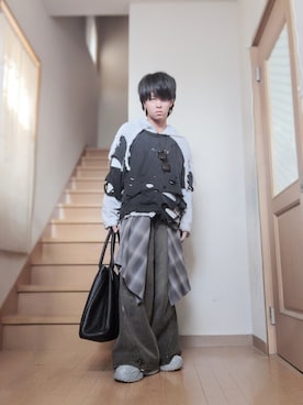 「アイテム（トートバッグ）」を使った、鈴木 悠馬さん（メンズ・160cm・20代）の秋コーディネート