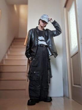 「アイテム（音楽/本・雑誌）」を使った、鈴木 悠馬さん（メンズ・160cm）の秋コーディネート