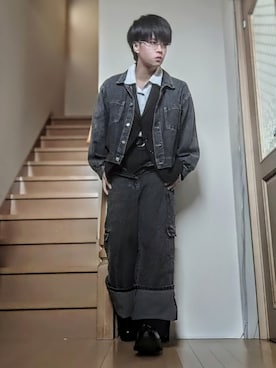 「Avail（アベイル）のアイテム」を使った、鈴木 悠馬さん（メンズ・160cm）の冬コーディネート