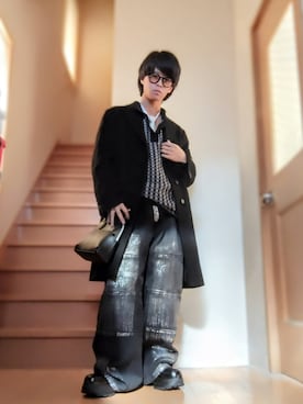 「アイテム（チェスターコート）」を使った、鈴木 悠馬さん（メンズ・160cm）の秋コーディネート