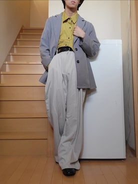 「アイテム（ジャケット/アウター）」を使った、鈴木 悠馬さん（メンズ・160cm）の夏コーディネート