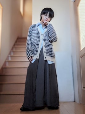 「アイテム（音楽/本・雑誌）」を使った、鈴木 悠馬さん（メンズ・160cm）の秋コーディネート