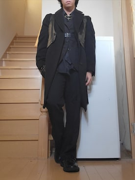 「アイテム（ベスト）」を使った、鈴木 悠馬さん（メンズ・160cm）の秋コーディネート