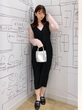 「シャギー」｜「アイテム（ワンピース/ドレス）」を使った、a_chanさん（レディース・164cm）の春コーディネート