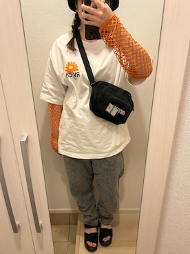 「RVCA（ルーカ）のアイテム」を使った、rinrintaroudayoさん（レディース・157cm）の春コーディネート