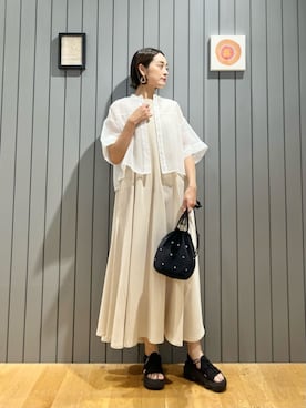 安田(yasuda)さん（レディース・168cm）の夏コーディネート