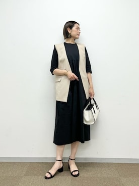 「ビジネス」｜「アイテム（ワンピース/ドレス）」を使った、安田(yasuda)さん（レディース・168cm）の夏コーディネート