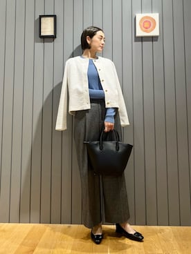 「ビジネス」｜「アイテム（アクセサリー）」を使った、安田(yasuda)さん（レディース・168cm）の秋コーディネート