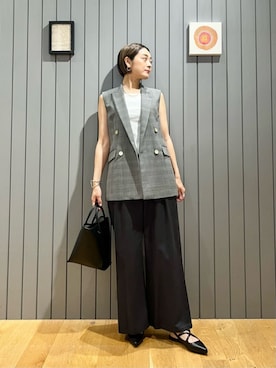 「ビジネス」｜「アイテム（アクセサリー）」を使った、安田(yasuda)さん（レディース・168cm）の夏コーディネート