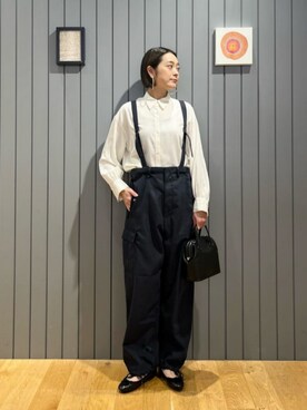 「green label relaxing（グリーンレーベルリラクシング）のクラシック ボックス ガマグチ 2WAYバッグ（ショルダーバッグ）」を使った、安田(yasuda)さん（レディース・168cm）の春コーディネート