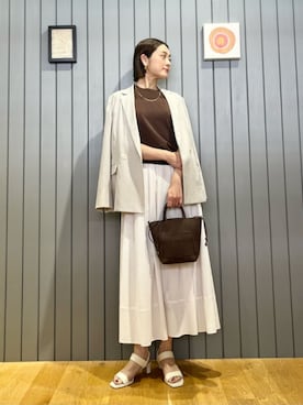 安田(yasuda)さん（レディース・168cm）の夏コーディネート