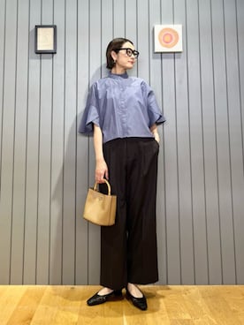 「green label relaxing（グリーンレーベルリラクシング）のアイテム（パンプス）」を使った、安田(yasuda)さん（レディース・168cm）の夏コーディネート