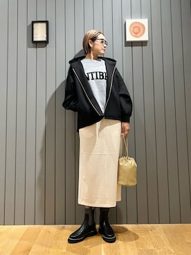 安田(yasuda)さん（レディース・168cm）の秋コーディネート