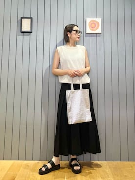 安田(yasuda)さん（レディース・168cm）の夏コーディネート