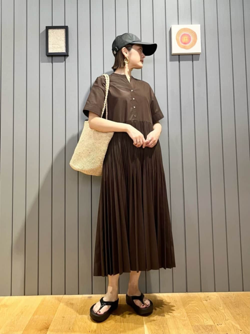 size SHORT/TALLあり］ワッシャー プリーツ ショートスリーブ