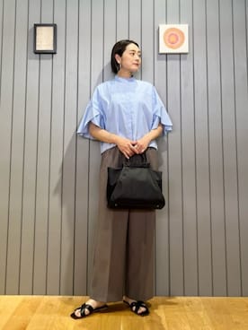 「ビジネス」｜「アイテム（サンダル）」を使った、安田(yasuda)さん（レディース・168cm）の夏コーディネート
