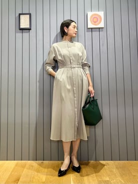 「ビジネス」｜「アイテム（アクセサリー）」を使った、安田(yasuda)さん（レディース・168cm）の秋コーディネート