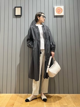 「green label relaxing（グリーンレーベルリラクシング）のアイテム（その他アウター）」を使った、安田(yasuda)さん（レディース・168cm）の春コーディネート
