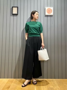 「ビジネス」｜「アイテム（サンダル）」を使った、安田(yasuda)さん（レディース・168cm）の夏コーディネート
