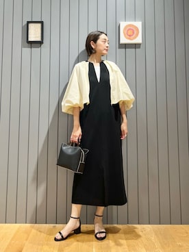 「ビジネススタイル」｜「アイテム（ワンピース/ドレス）」を使った、安田(yasuda)さん（レディース・168cm）の夏コーディネート