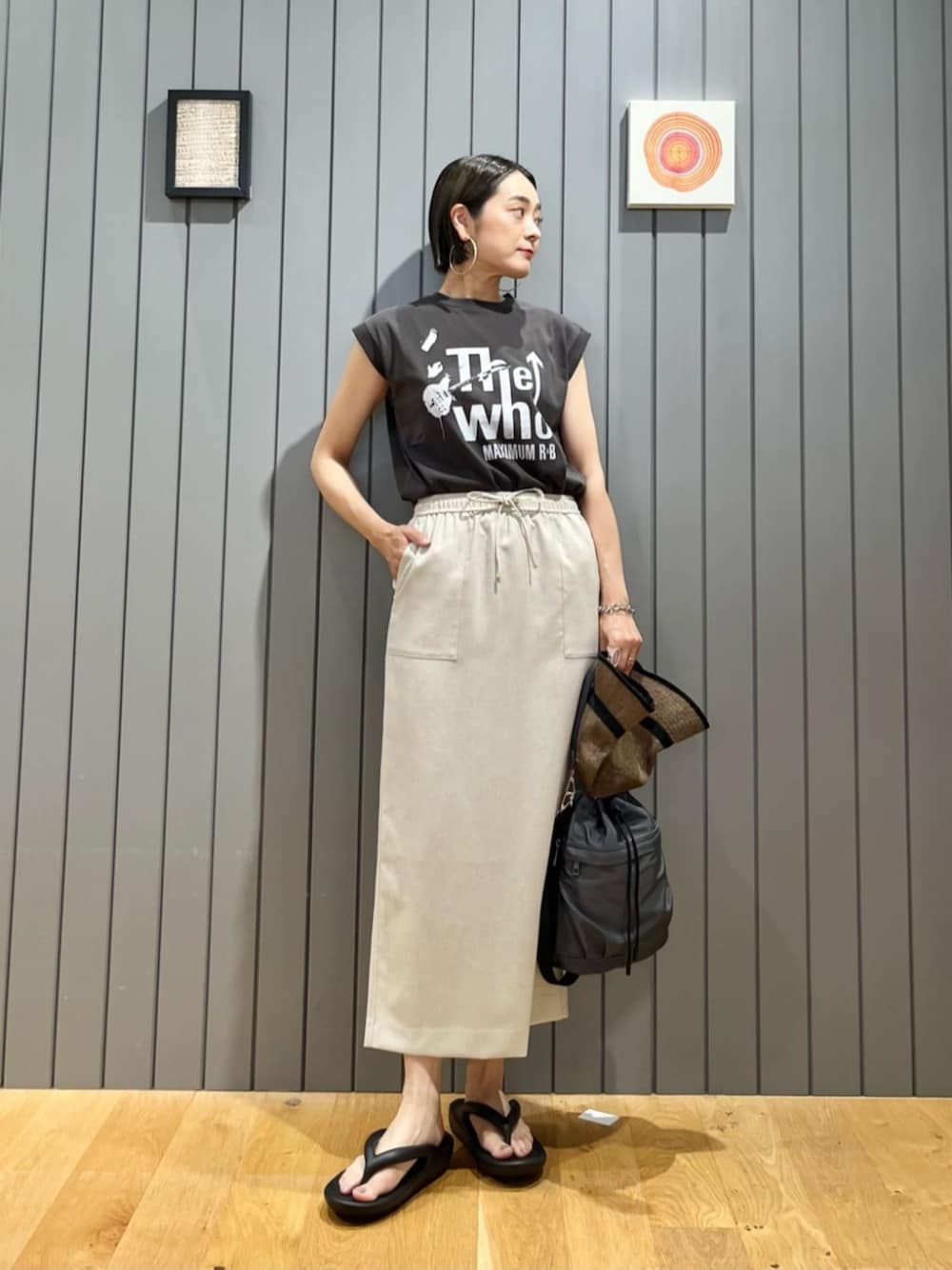 グリーンレーベルリラクシング トクコプルミエブォル スカートスーツ グリーンレーベルリラクシング セットアップスカートスーツ