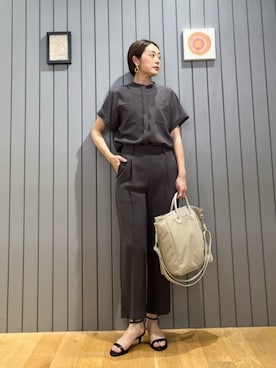 「ビジネス」｜「アイテム（財布/小物）」を使った、安田(yasuda)さん（レディース・168cm）の春コーディネート