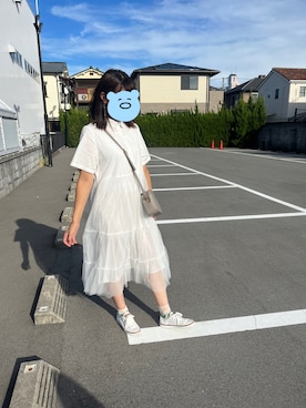 「JUNOAH（ジュノア）のアイテム（シャツワンピース）」を使った、Chai＊さん（レディース・165cm）の秋コーディネート
