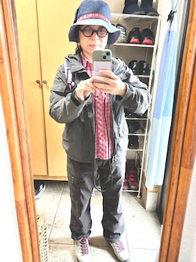 「CHUMS（チャムス）のアイテム」を使った、rin rinさん（レディース・158cm）の春コーディネート