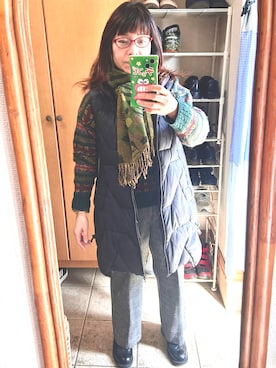 「GAP（ギャップ）のアイテム（トップス）」を使った、rin rinさん（レディース・158cm）の冬コーディネート